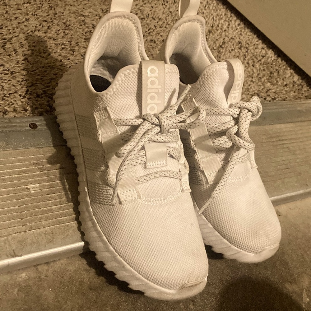ADIDAS white running shoes